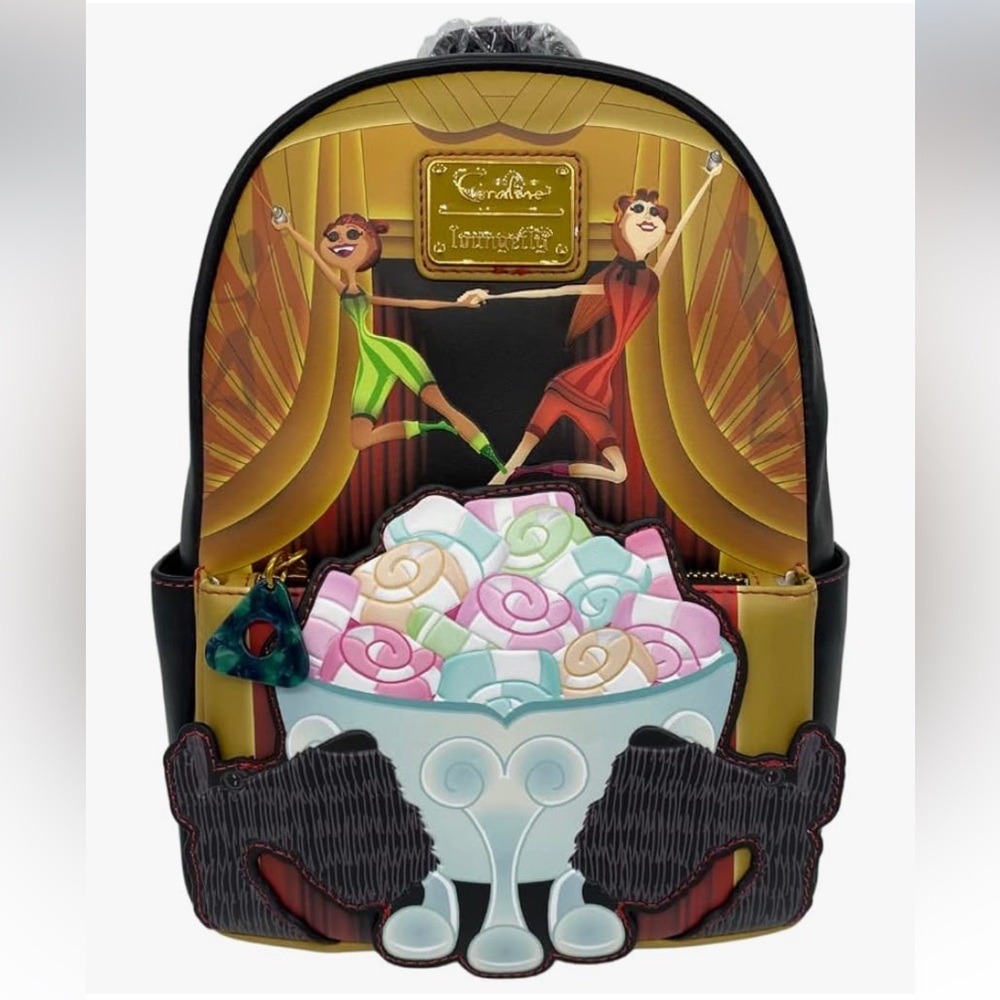 Loungefly Exclusive Laika Coraline Miss Spink and Miss Forcible Mini Backpack